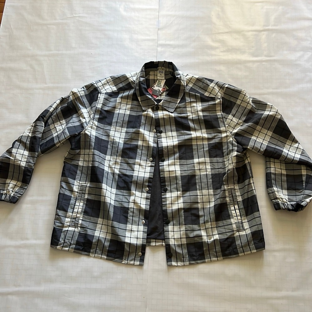 DSG Men's Windbreaker Jacket Black Nylon Softshell Size XL NWT